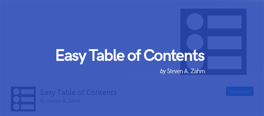 Easy Table of Contents